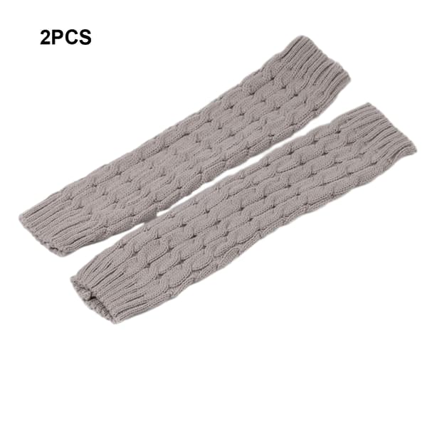 1/2/3/5 Varme og stilfulde strikkede benvarmere til cosplay og lysegrå 42cm light grey 42cm 1Set