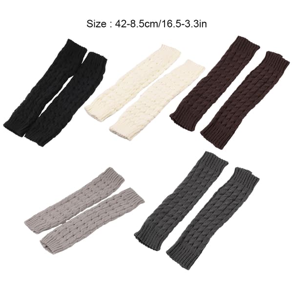 1/2/3/5 Varme og stilfulde strikkede benvarmere til cosplay og sort 42cm black 42cm 1Set