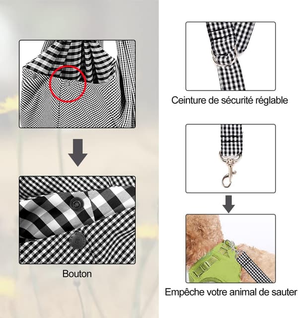 Hundhållare, Vändbar Sling Hundbärare Axelrem, Adjusta