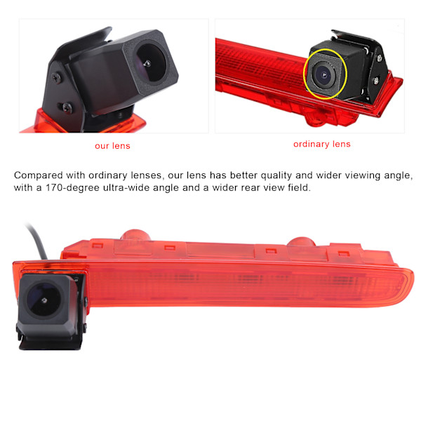 Backkamera med LED-bromsljus, vattentät, passar Transporter T5 T6 Van 2010‑2019