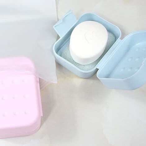 1 stk Plast såpeboks for baderomsreiser, fotturer, camping med,