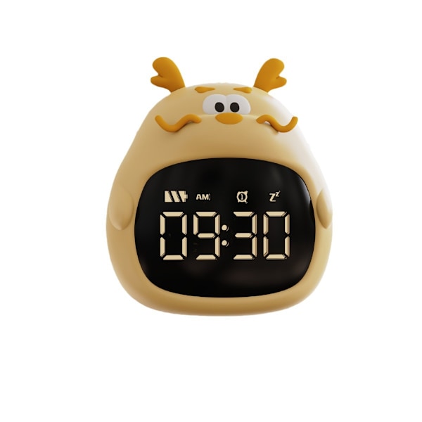 Barn Digital Väckarklocka Snooze Tyst Ingen Ticking Sovrum Gul