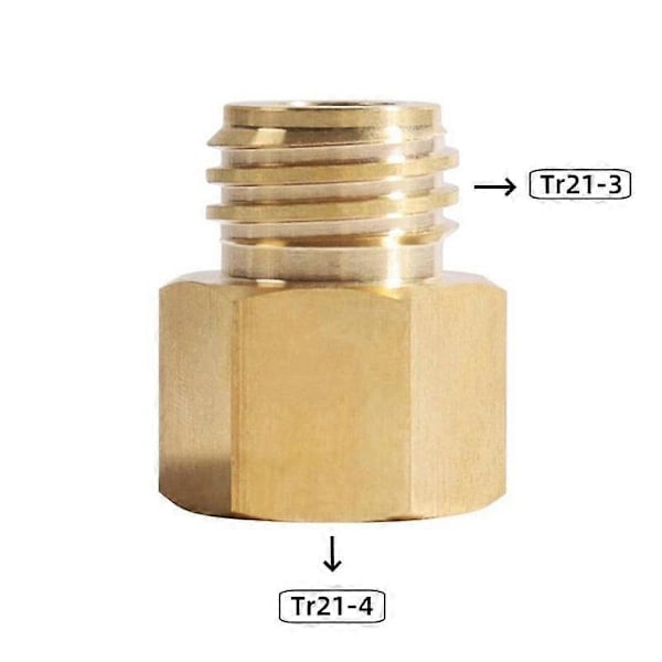 Soda CO2 Gas Konverter Adapter för Tr21-4 Hona till Tr21-3 Hane Gänga Quooker Cube Tank Utgång Koppar Fotofärg