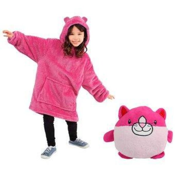 Squishmallows Kramgo Hoodie Kudde Röd one size Re Red Vit Panda
