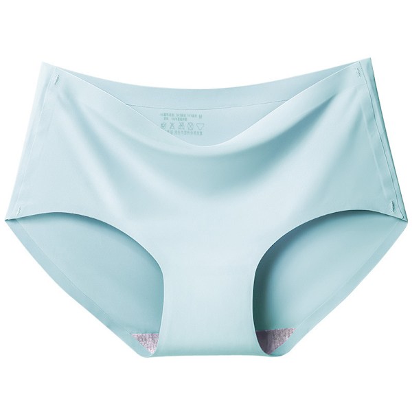 Kvinnor Mjuka Underkläder Seamless Ice Silk Fashionabla trosor Light Blue,XL