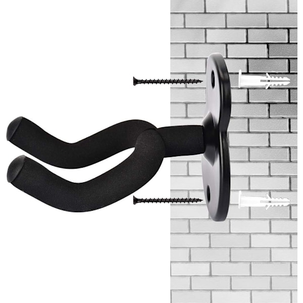 Väggmonterat gitarrhängare för akustisk gitarr, elgitarr, klassisk gitarr, bas och ukulele (2-PACK)