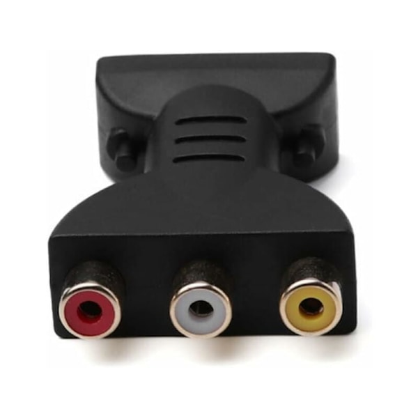 HDMI till 3rca adapter, vit röd gul adapter HDMI till AV videokabel, röd vit ljudomvandlare portabel gul