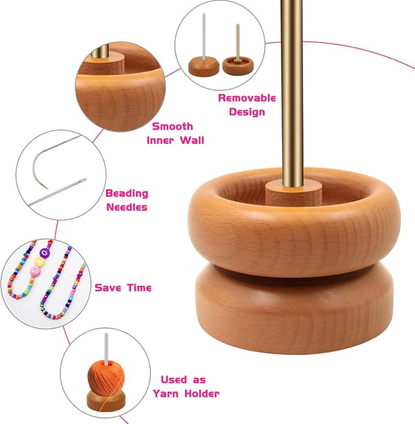 Treperlespinnerholder for armbåndslaging av trådperler
