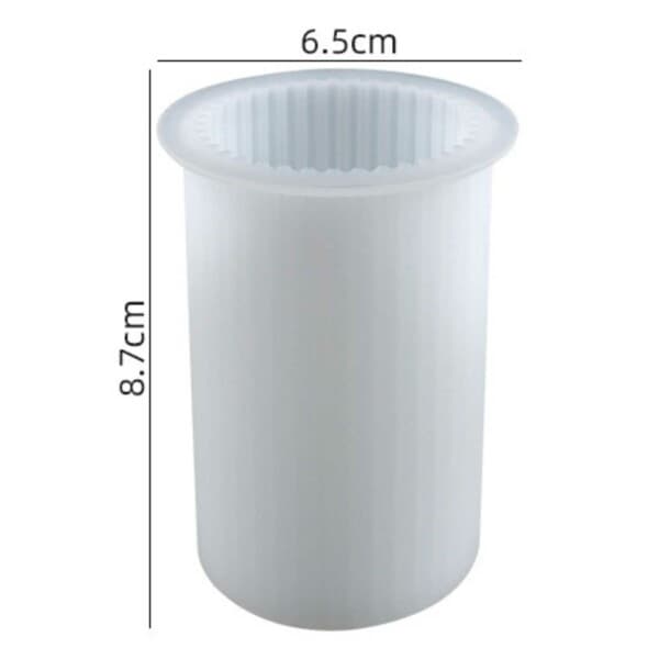 DIY Silikon Lysform Ribbet Stearinlys Hvit white