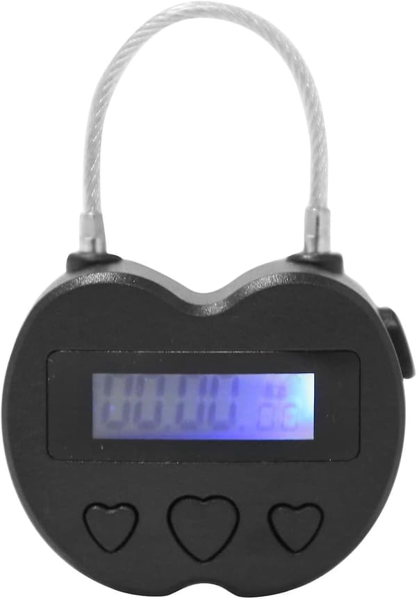 Tidslås LCD-display Tidslås Multifunktion Resa Elektronisk Timer, Vattentät USB Uppladdningsbar Tillfällig Timer Hänglås
