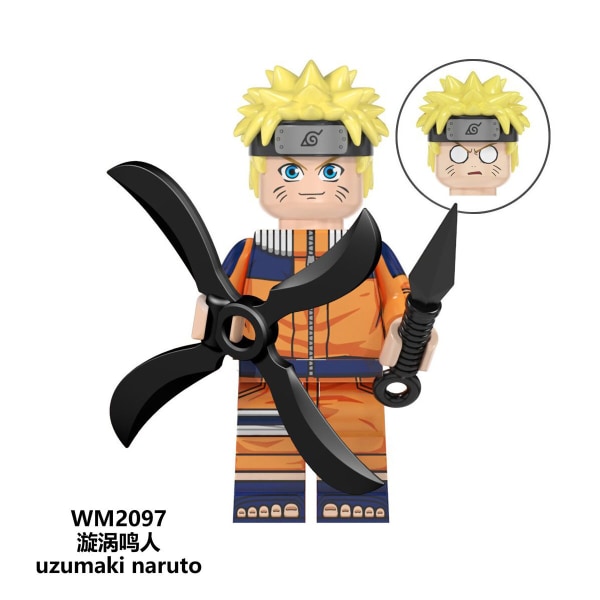 8 st/ set Naruto byggklossar Action minifigurleksaker för barn 8Pcs/set WM6107