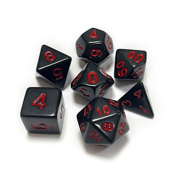 7 stk. DND polyedriske terninger RPG-terninger til Dungeons & Dragons, Pathfinder-MTG, D&D rollespil, sæt White