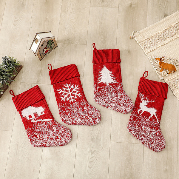 Julstrumpor Kabelstickade julstrumpor, 4-pack 16.