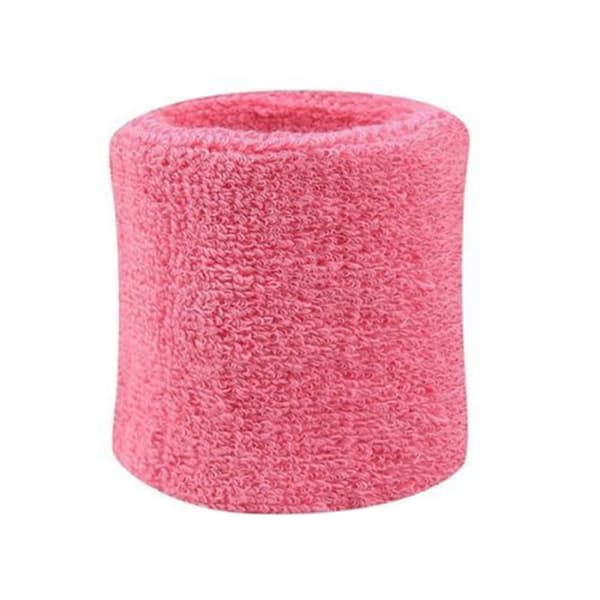 Svedbånd - Håndledsbånd - Korte [8cm] - Dobbeltpakke - Rosa Pink one size