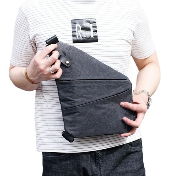 Polyester herre brysttaske, enkel skulder brysttaske,