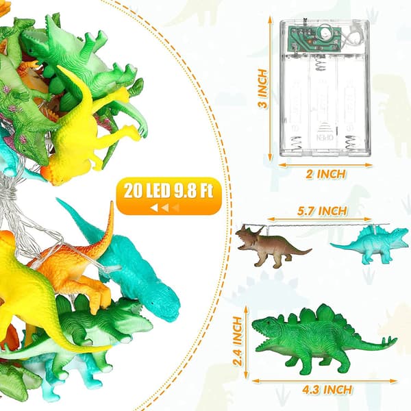 LED-dinosaurievalot - Pojan dinosaurusmaailman koriste