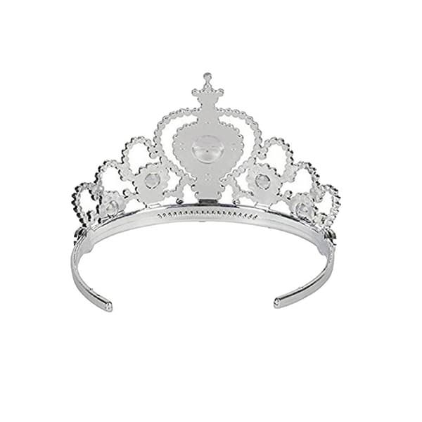 Krone og tryllestavsett for prinsessekostymefest, tilbehør for barn/jenter/barn (alle rosa), 6-pakning