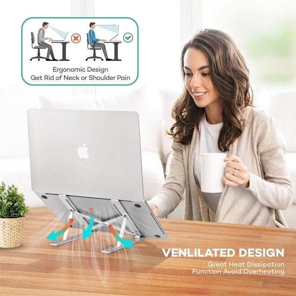 Flexibelt Laptopbord Ergonomisk Kompakt Bärbar Datorstativ-Julklappa