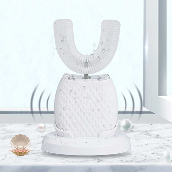 Automatisk Sonisk Eltandborste med Laddställ vit white