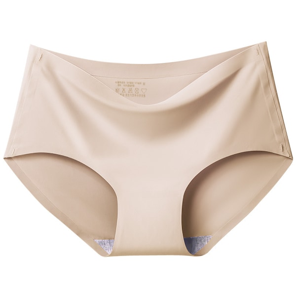 Kvinnor Mjuka Underkläder Seamless Ice Silk Fashionabla trosor Apricot,XL