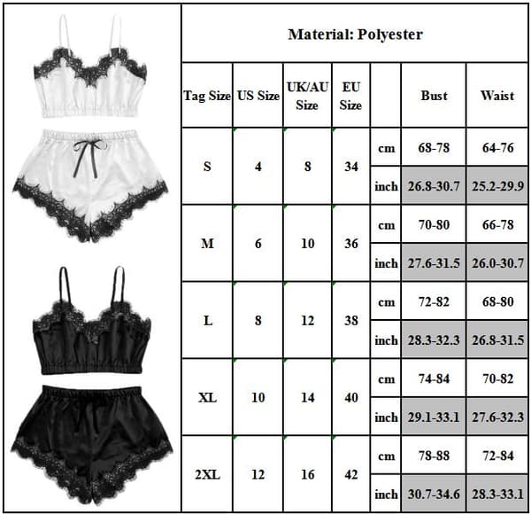Kvinner sexy stropper sexy kostyme delt stropper pyjamas Svart Black M