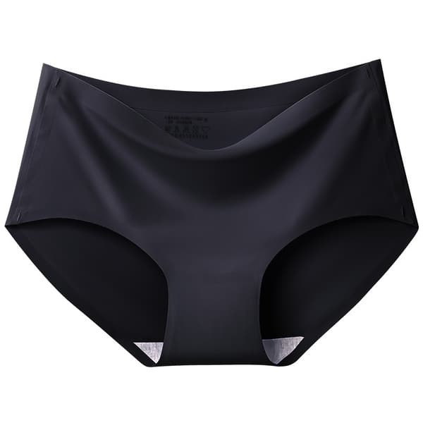 Kvinder Blødt Undertøj Sømløse Ice Silk Moderigtige Trusser Black,XL