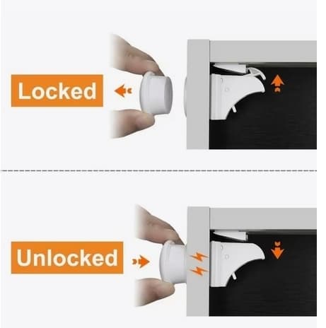 10x Magnetisk Barnelås - Invisible Magnetic Lock 150