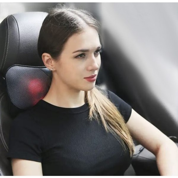 Massagekudde med Värme | Multifunktionell Massage för Nacke, Rygg, Axlar svart black