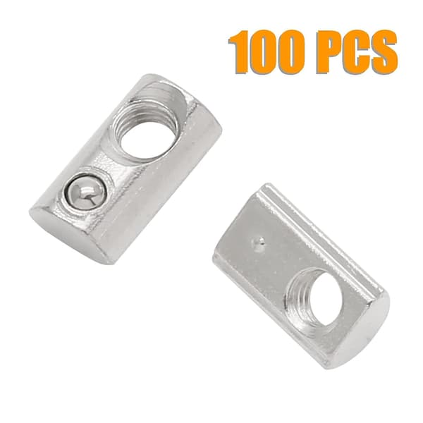 M5 Fjær T-mutter 2020 Aluminium Ekstrudering T-muttere (100 stk)