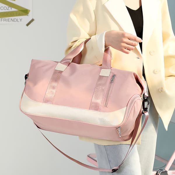 Sportbag med skofack og våtfack, unisex Pink