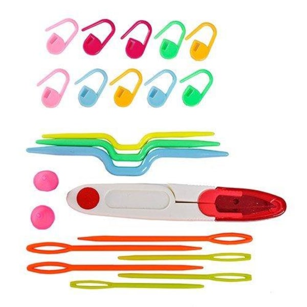 50-Delar - Virkset / Startkit Virkning - Virknålar / Markörer Multicolor multifärg