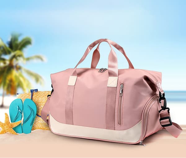 Sportbag med skofack og våtfack, unisex Pink