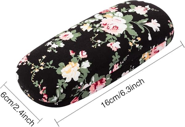 2 delar Glasögonfodral Hårda glasögonfodral damer Blommig case Por