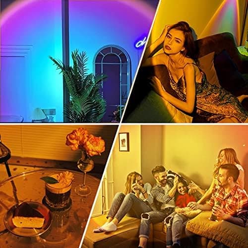 Solnedgangslampe projektor, sollys lampe projektion wit