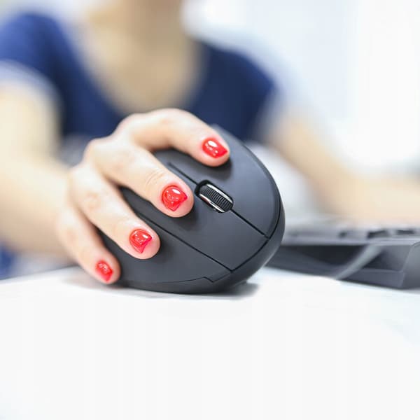 Vertikal Datamus - Ergonomisk - Trådløs Black Svart