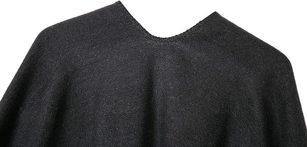 Dam Vendbar Oversized Poncho Kappe Varm Sjal Wrap Åben Front Trykt Filt Cardigans