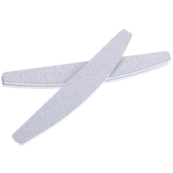 10-pak Halvmåne Zebra - 100/100 - Neglefil Grey grå