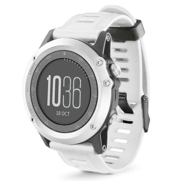 Ranneke Garmin Fenix 3 HR/6X GPS/5X Sapphire/Descent MK1 -kelloon Vit