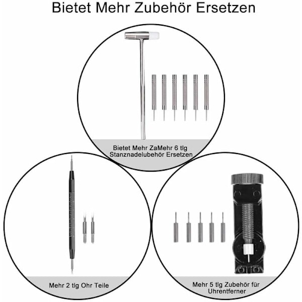 153 st professionella klockverktyg Justerbar storlek Fodralöppnare Skruvmejsel Armband Batteribyte Verktygssats Passar de flesta klockor