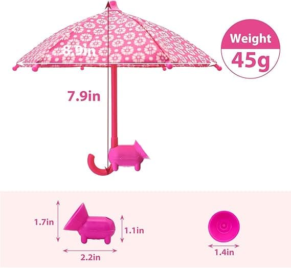 Söpö puhelinvarjo aurinkosuoja, 1 kpl puhelinvarjo aurinkosuoja imukupilla Red