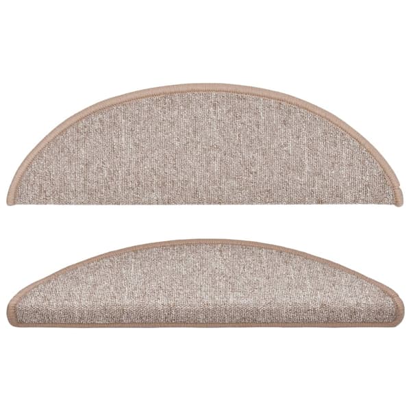 Trappstegsmattor 15 st ljusbrun 56x17x3 cm Brown Brun