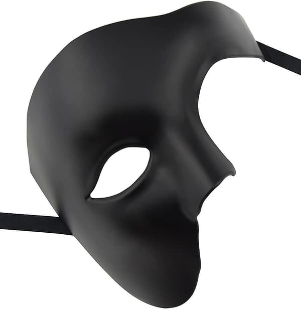 Naamio miehille Halloween Oopperan kummitus -naamiaisnaamio Black