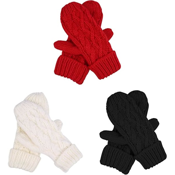 Damhandskar Vantar,Vintervarma handskar Heat Weaver Cable Knit, Damhandskar Värmehållare Dam Tjock Fleece Fodrad Isolerad Varmstickad Vinter