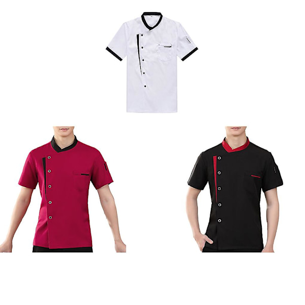 Kockjacka Kockrock Kockuniformer Billiga Toppar Hotell Matlagningskläder XL XL Red