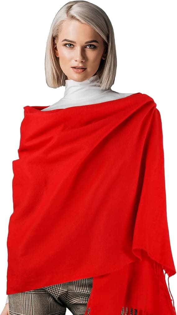 Dame tørklæde cashmere tørklæde vinter tørklæde varmt tørklæde rød
