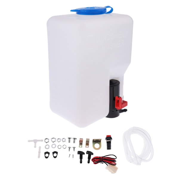 Bilvindrutespolare flasktanksats med jetledningar Vattenpumpslang 12V 1,5L vindrutespolare reservoarpumpflaska
