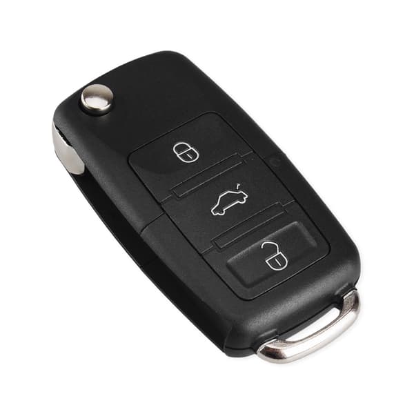 Auton avaimen vaihto 3 napilla Volkswagen VW Golf Passat Musta Black one size