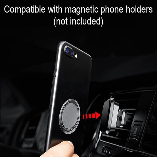 2-Pak - Tynd Mobilring / Mobilholder Ringholder Mobil - 1.8mm Silver Silver
