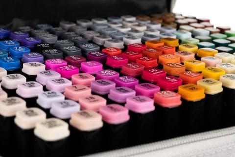 168-osainen Tussikynäsetti Kotelolla - Värikynät Kaksipäiset Kynät Multicolor multifärg