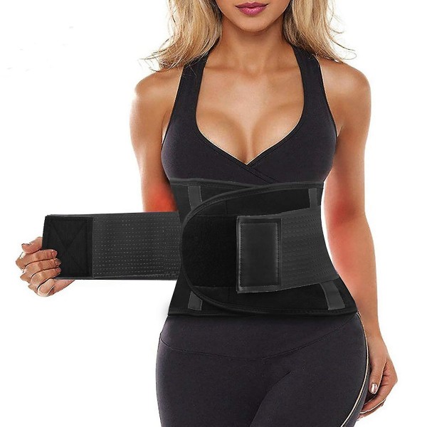 Waist trainer Ryggstag Slimming Body Shaper Band med dubbel justerbar mage för fitness, unisex XL